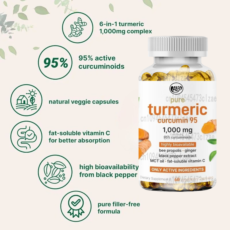 Suplemen Kunyit Kurkumin 1000m - Turmeric Curcumin Capsule ulasan dan harga